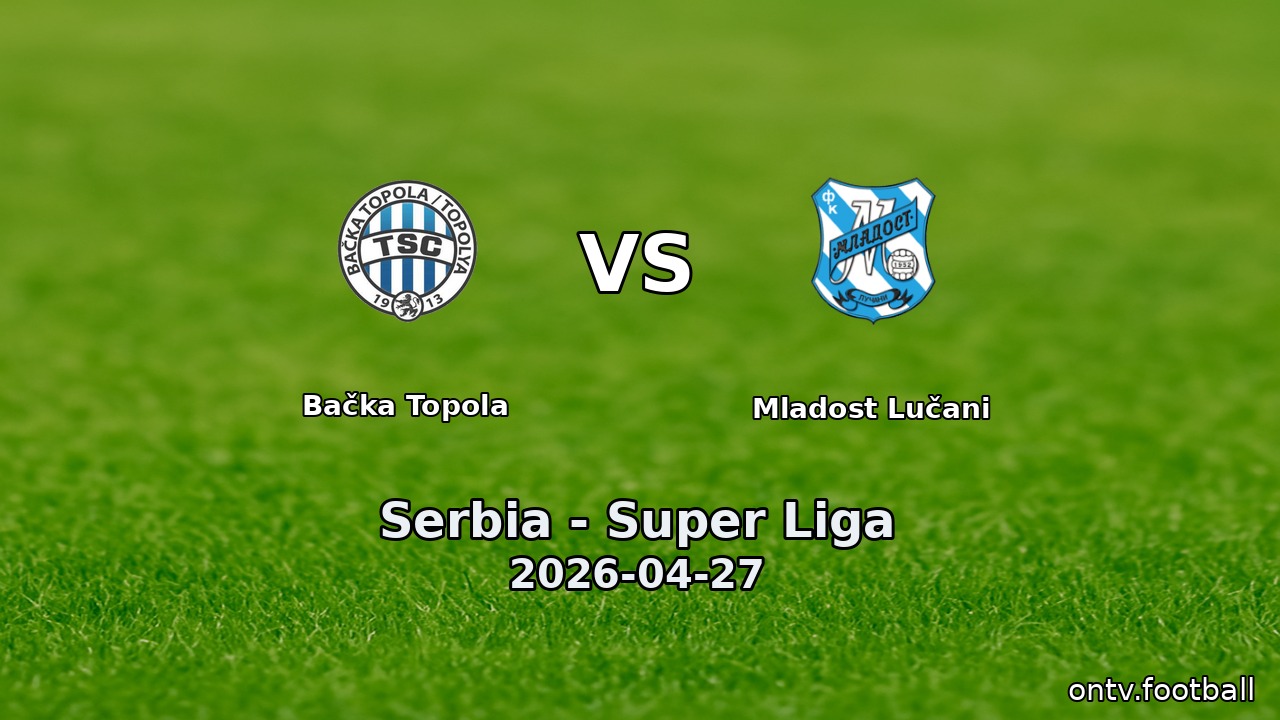 Bačka Topola vs Mladost Lučani