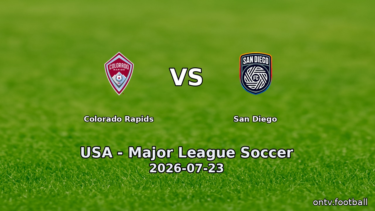 Colorado Rapids vs San Diego