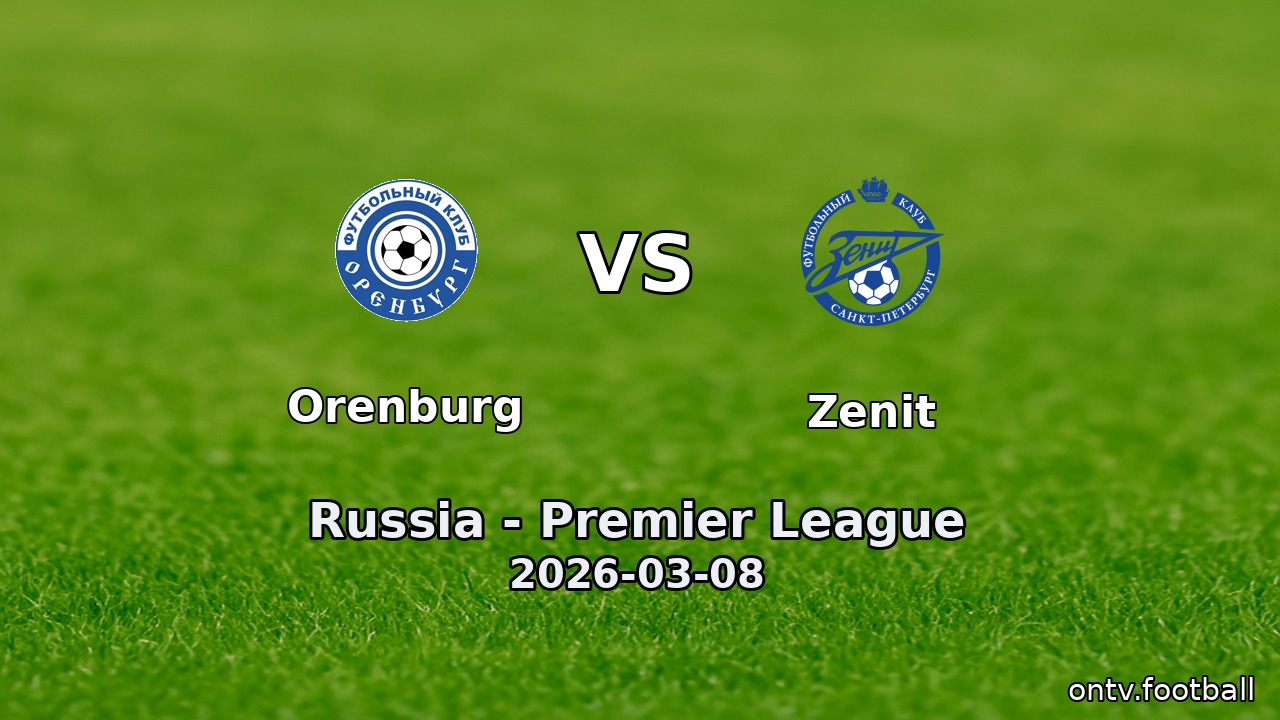 Orenburg vs Zenit
