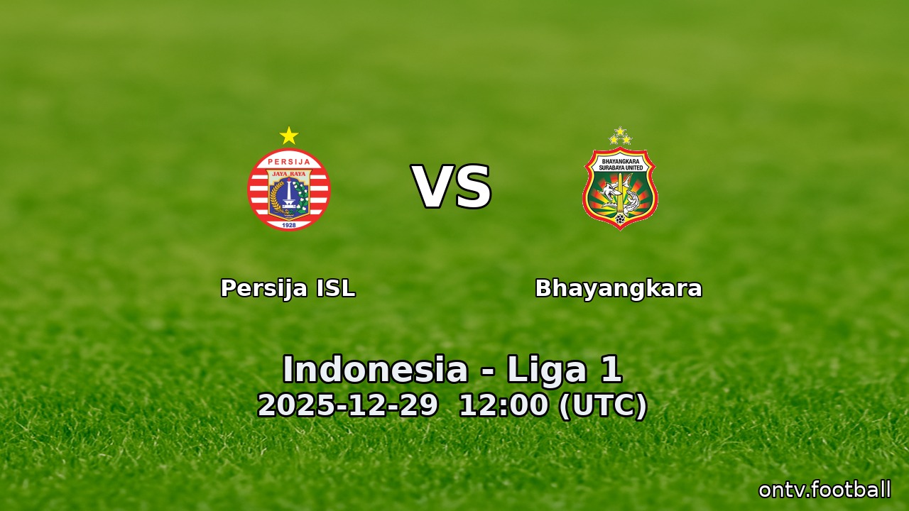 Persija ISL vs Bhayangkara
