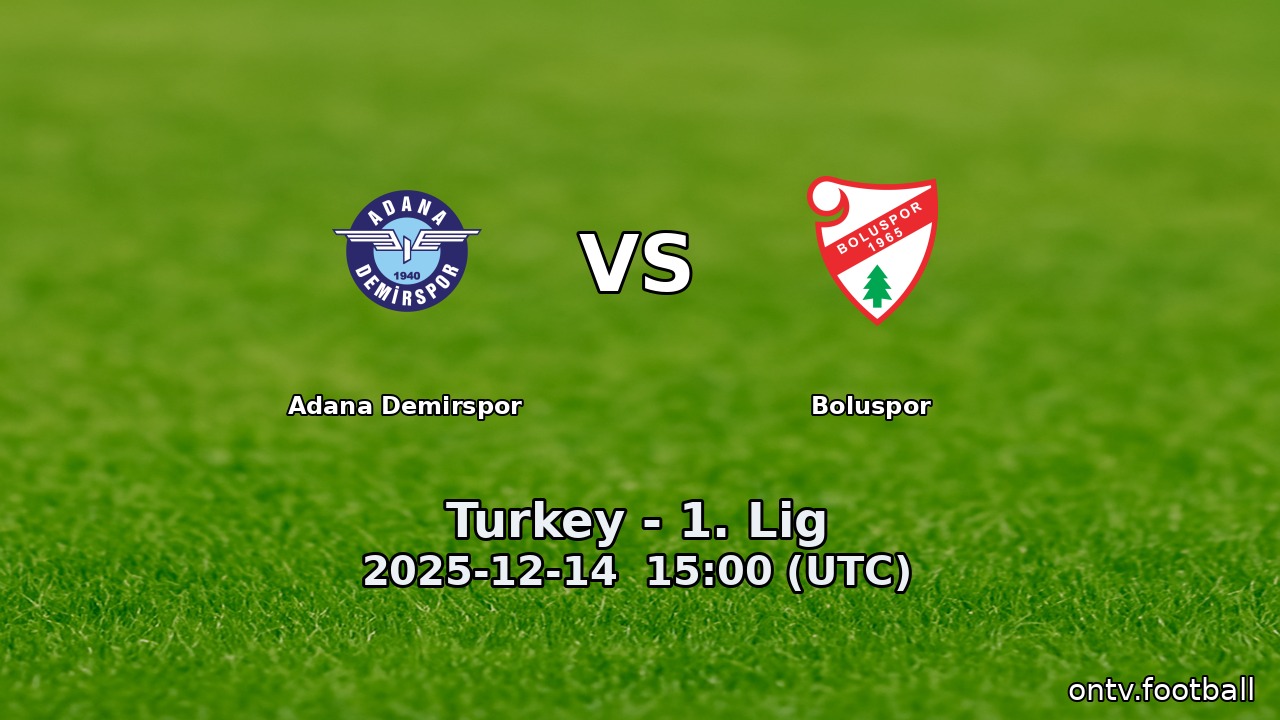 Adana Demirspor vs Boluspor