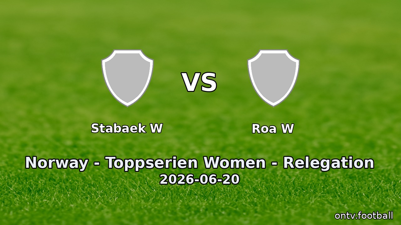 Stabaek W vs Roa W