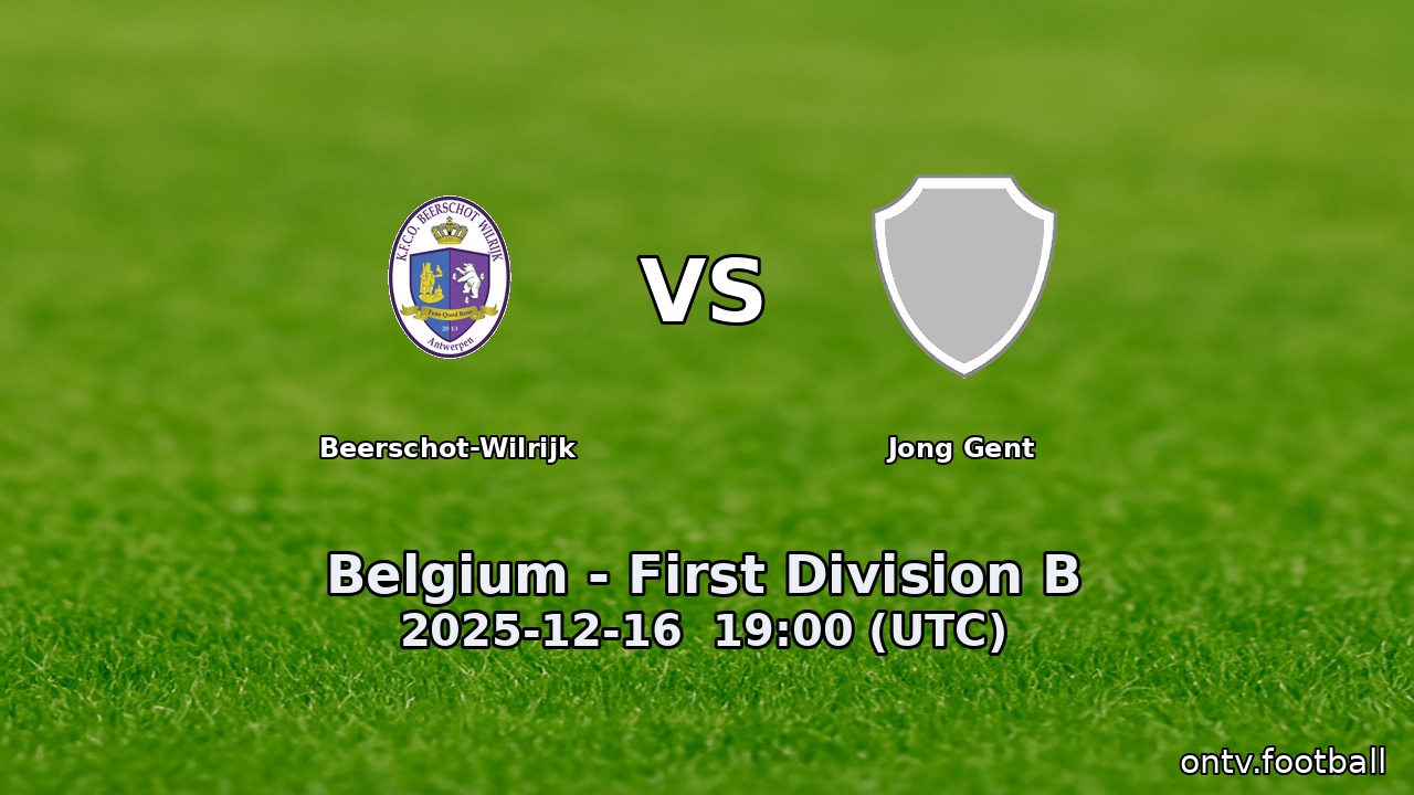 Beerschot-Wilrijk vs Jong Gent