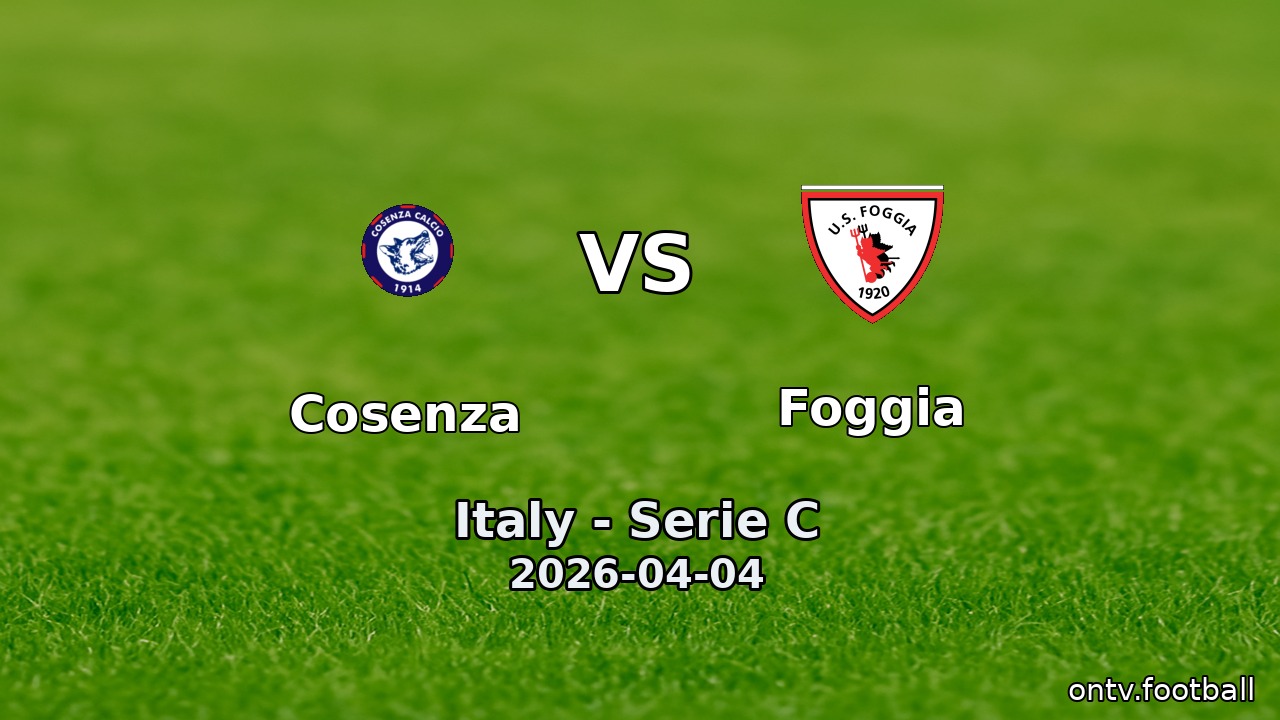 Cosenza vs Foggia