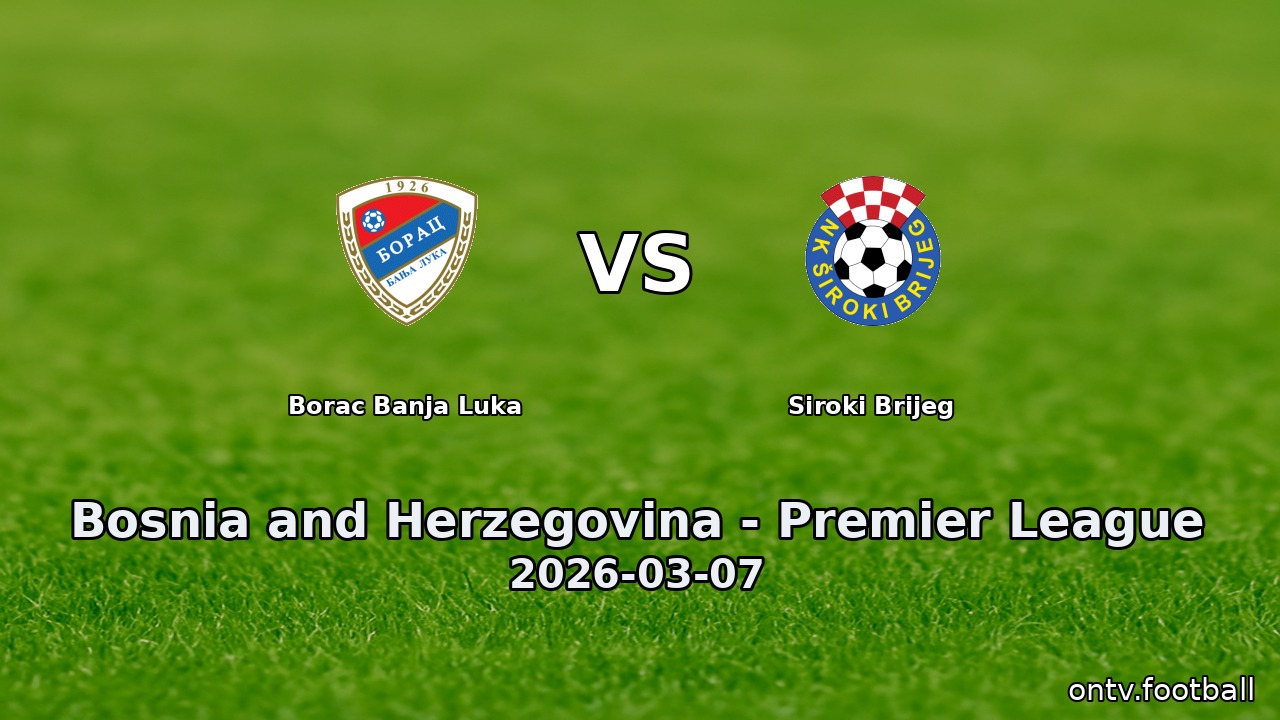 Borac Banja Luka vs Siroki Brijeg