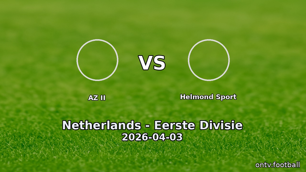 AZ II vs Helmond Sport