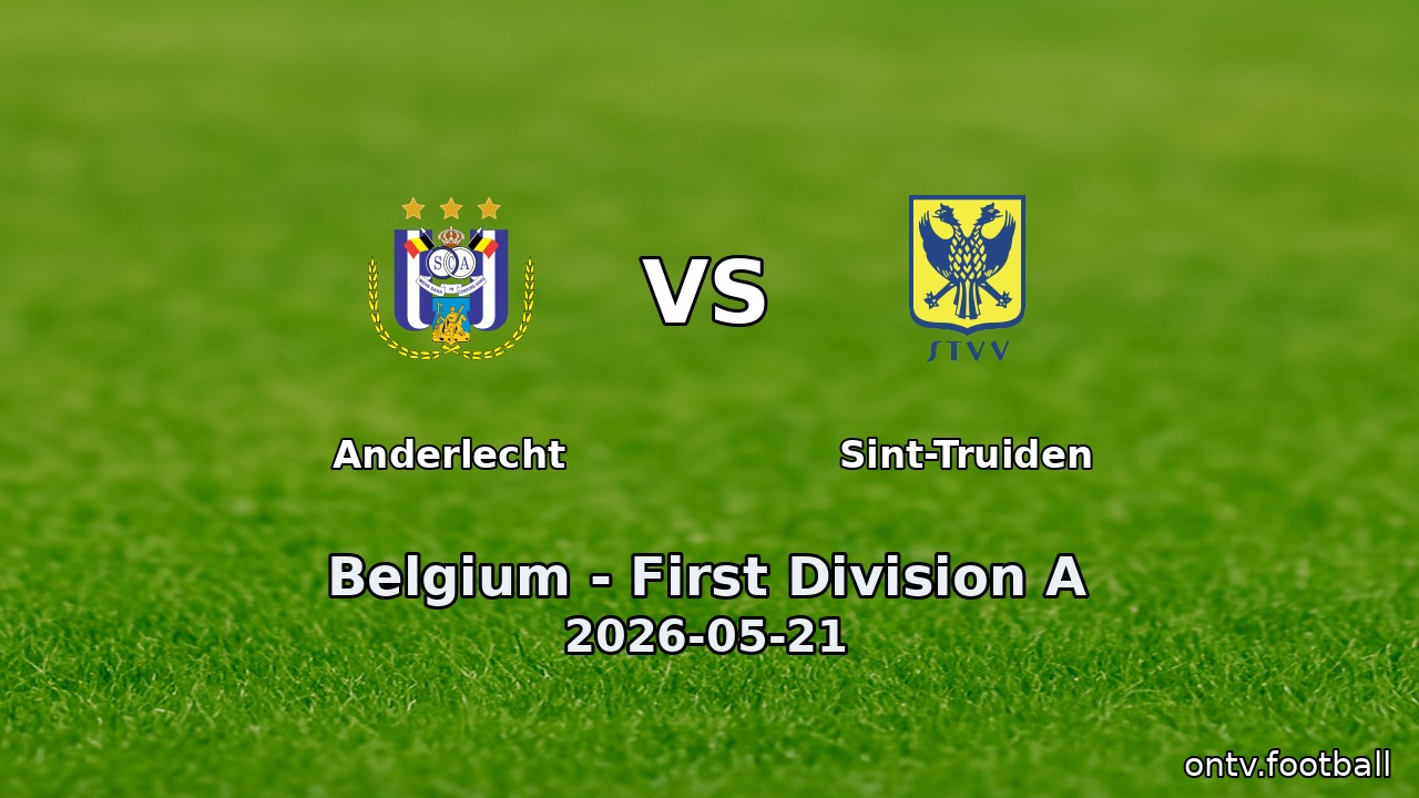 Anderlecht vs Sint-Truiden
