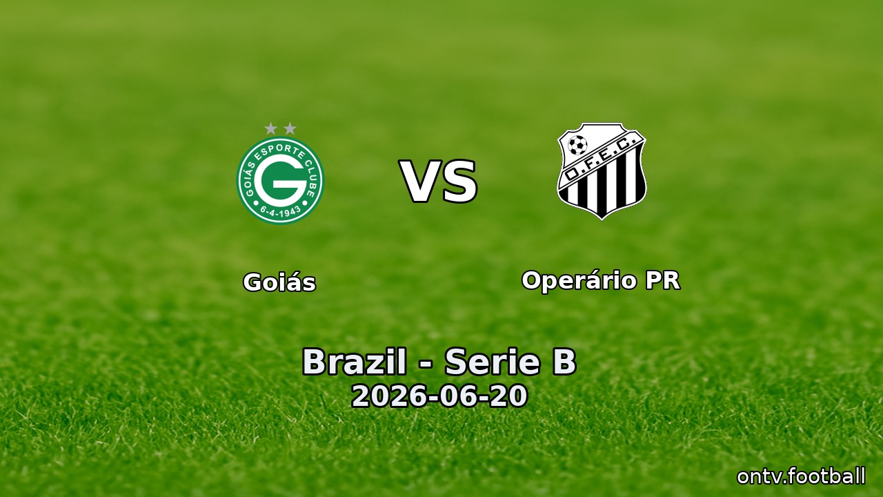 Goiás vs Operário PR