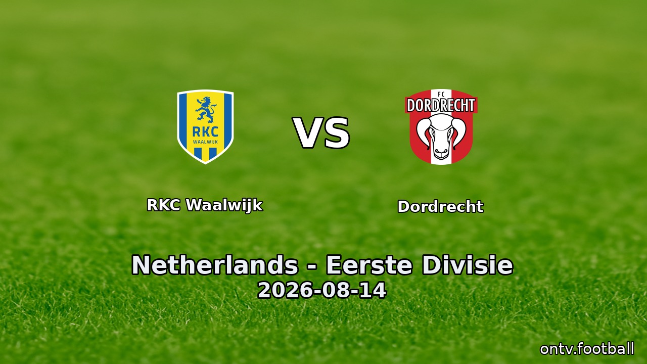 RKC Waalwijk vs Dordrecht