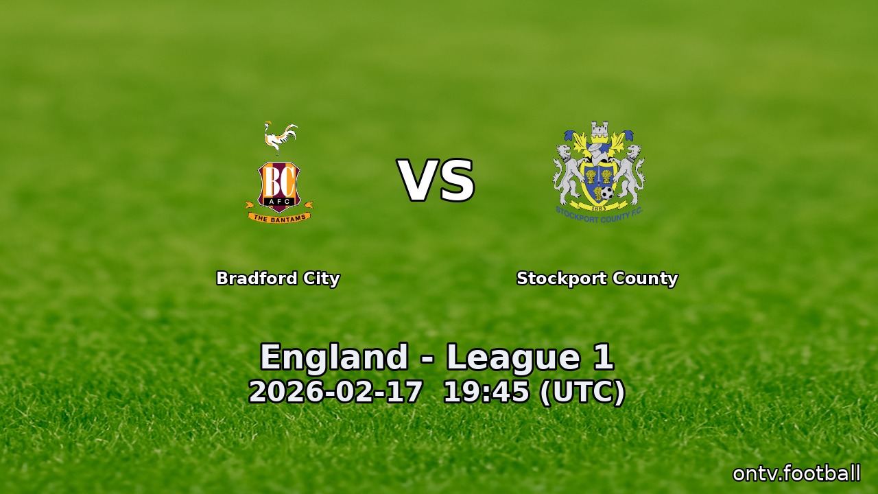Bradford City vs Stockport County