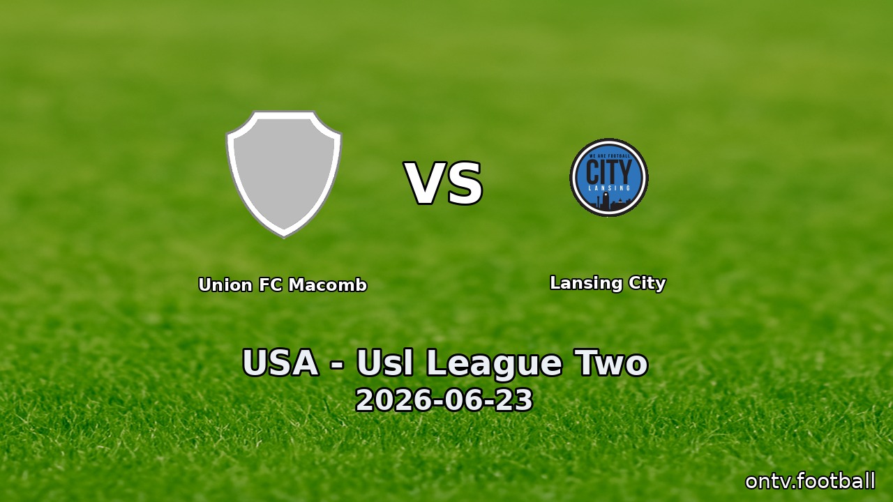 Union FC Macomb vs Lansing City