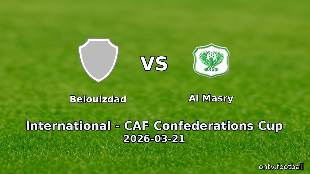 Belouizdad vs Al Masry