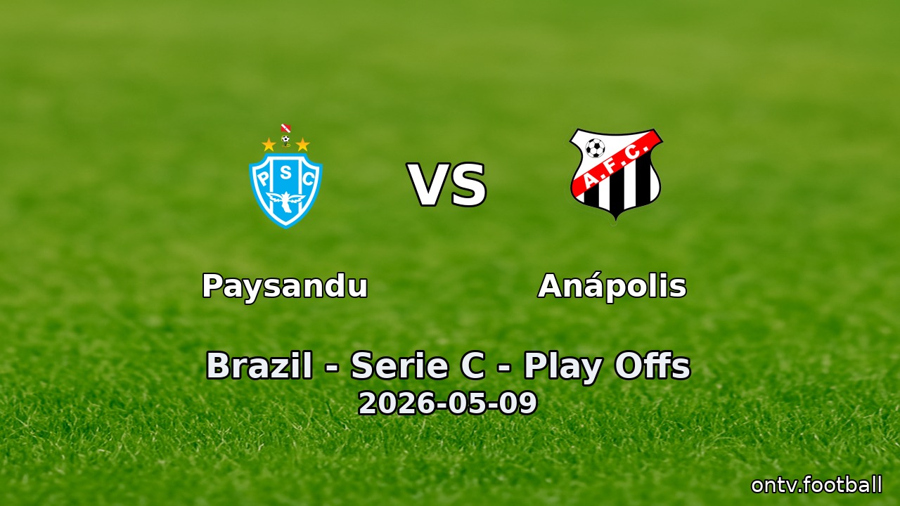 Paysandu vs Anápolis