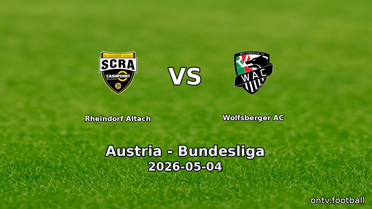 Rheindorf Altach vs Wolfsberger AC