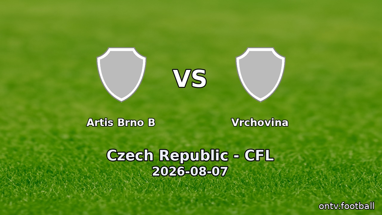 Artis Brno B vs Vrchovina