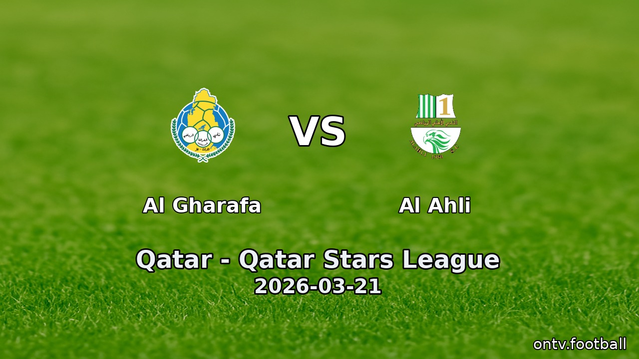 Al Gharafa vs Al Ahli