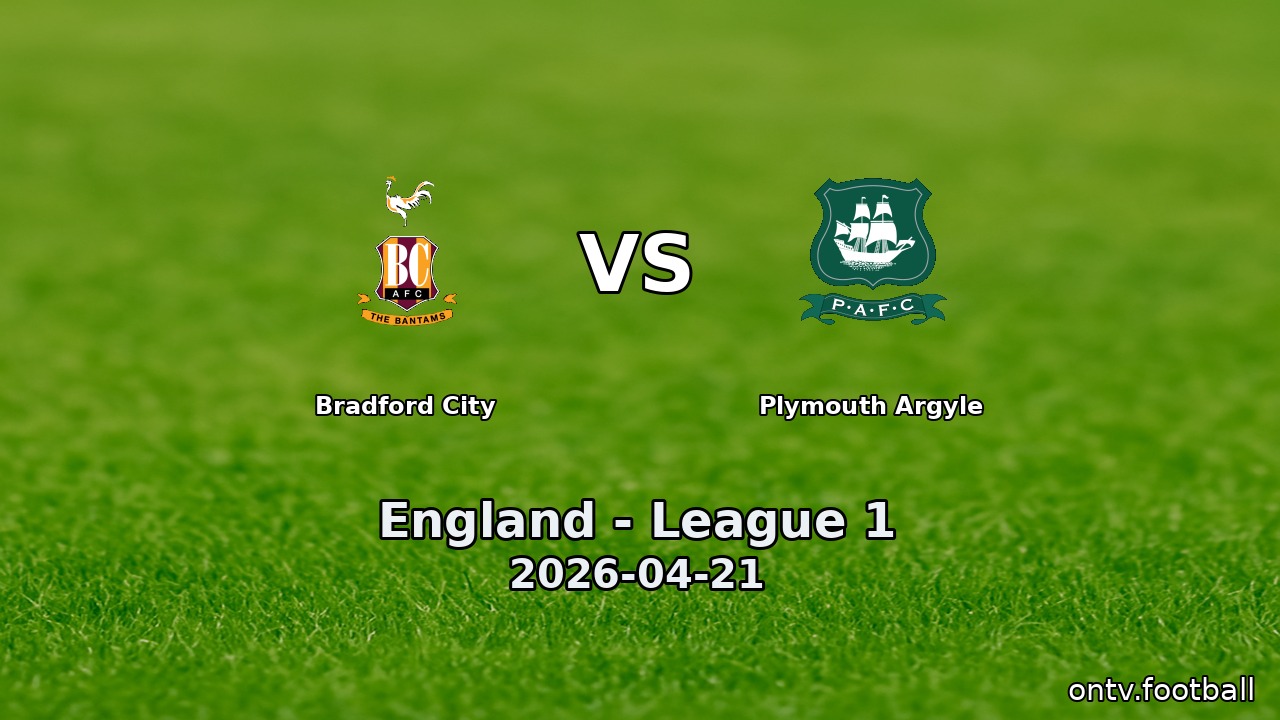 Bradford City vs Plymouth Argyle
