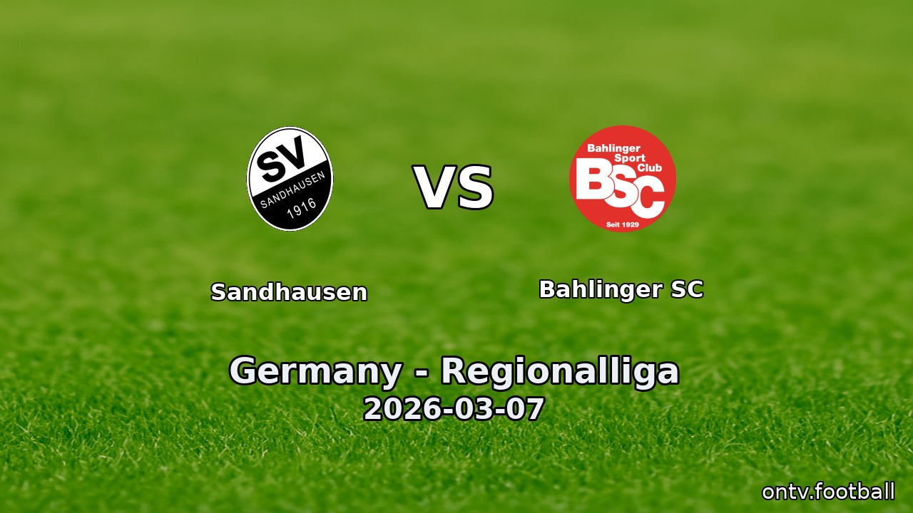 Sandhausen vs Bahlinger SC