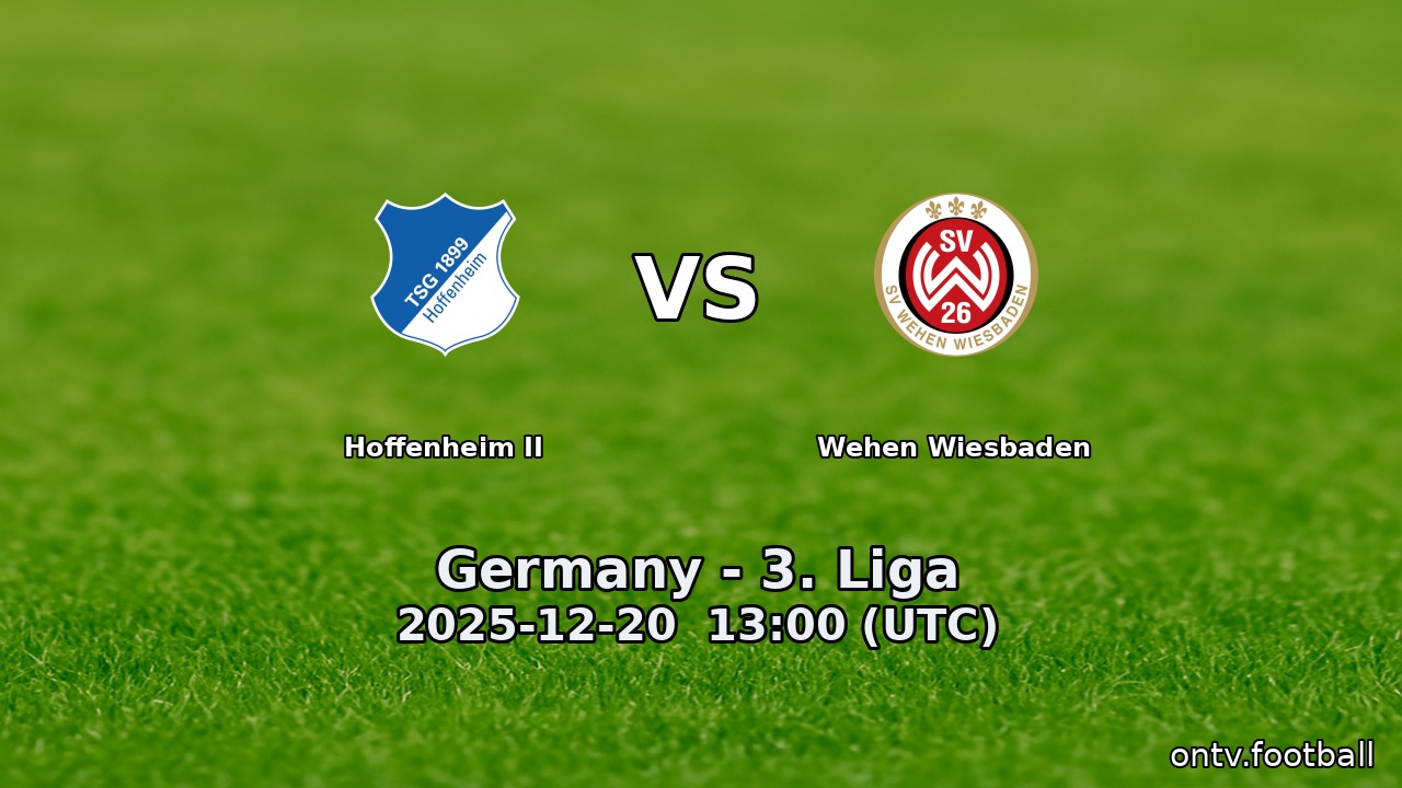 Hoffenheim II vs Wehen Wiesbaden