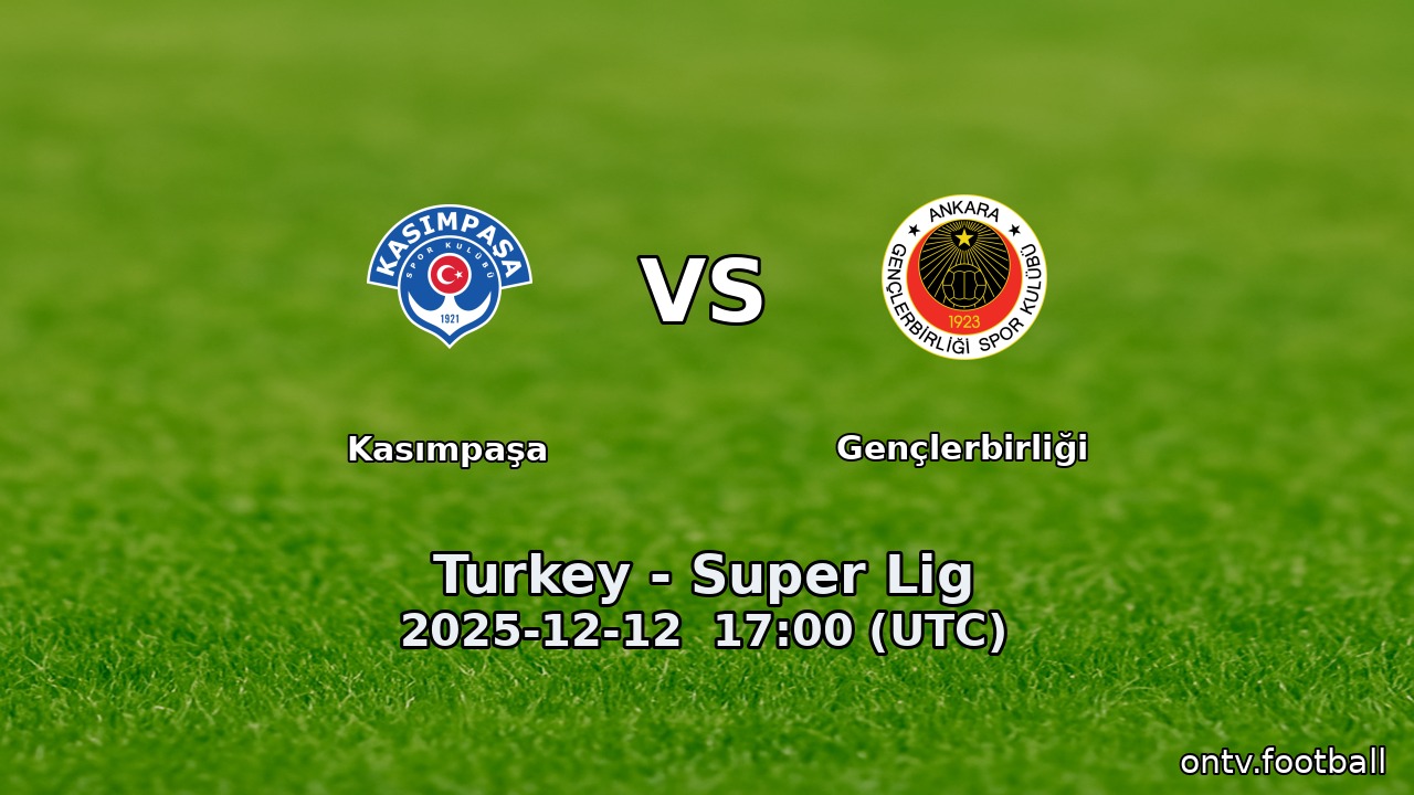 Kasımpaşa vs Gençlerbirliği