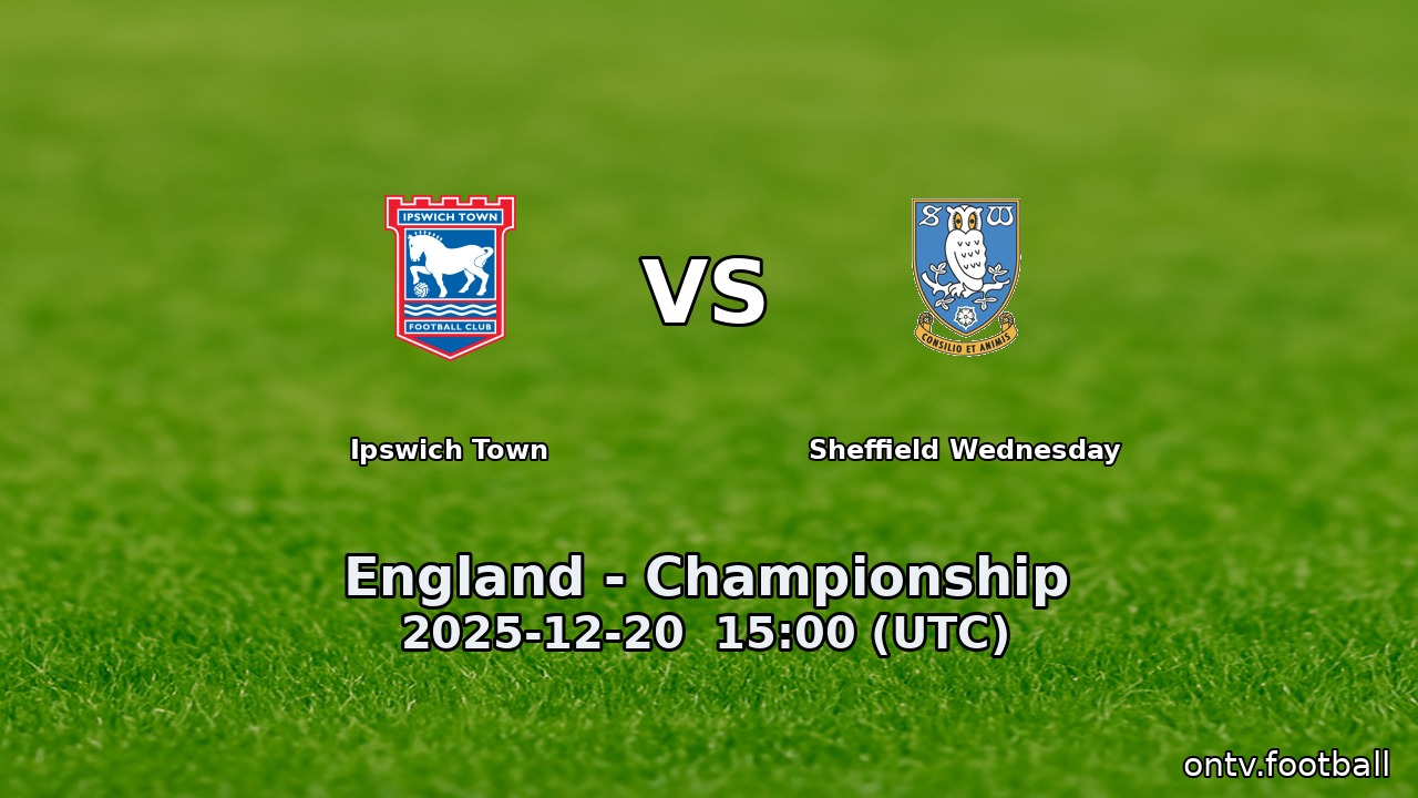 Ipswich Town vs Sheffield Wednesday