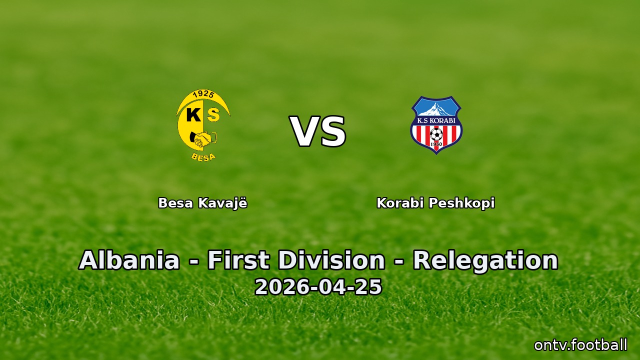 Besa Kavajë vs Korabi Peshkopi