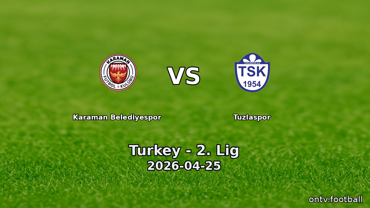 Karaman Belediyespor vs Tuzlaspor