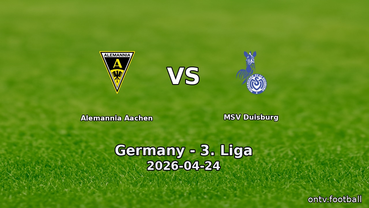 Alemannia Aachen vs MSV Duisburg