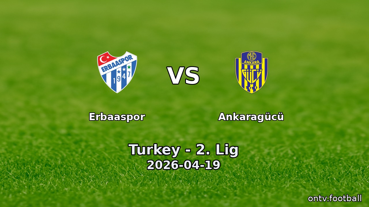 Erbaaspor vs Ankaragücü
