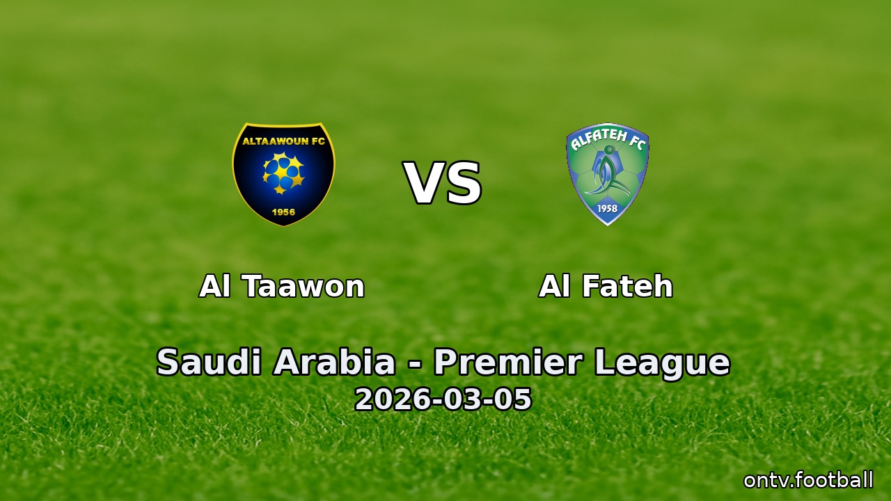 Al Taawon vs Al Fateh