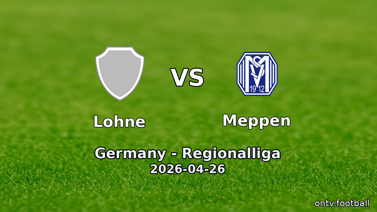 Lohne vs Meppen