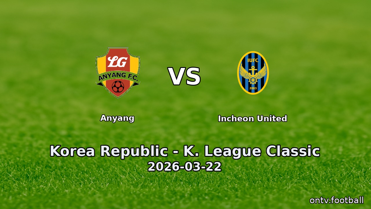 Anyang vs Incheon United