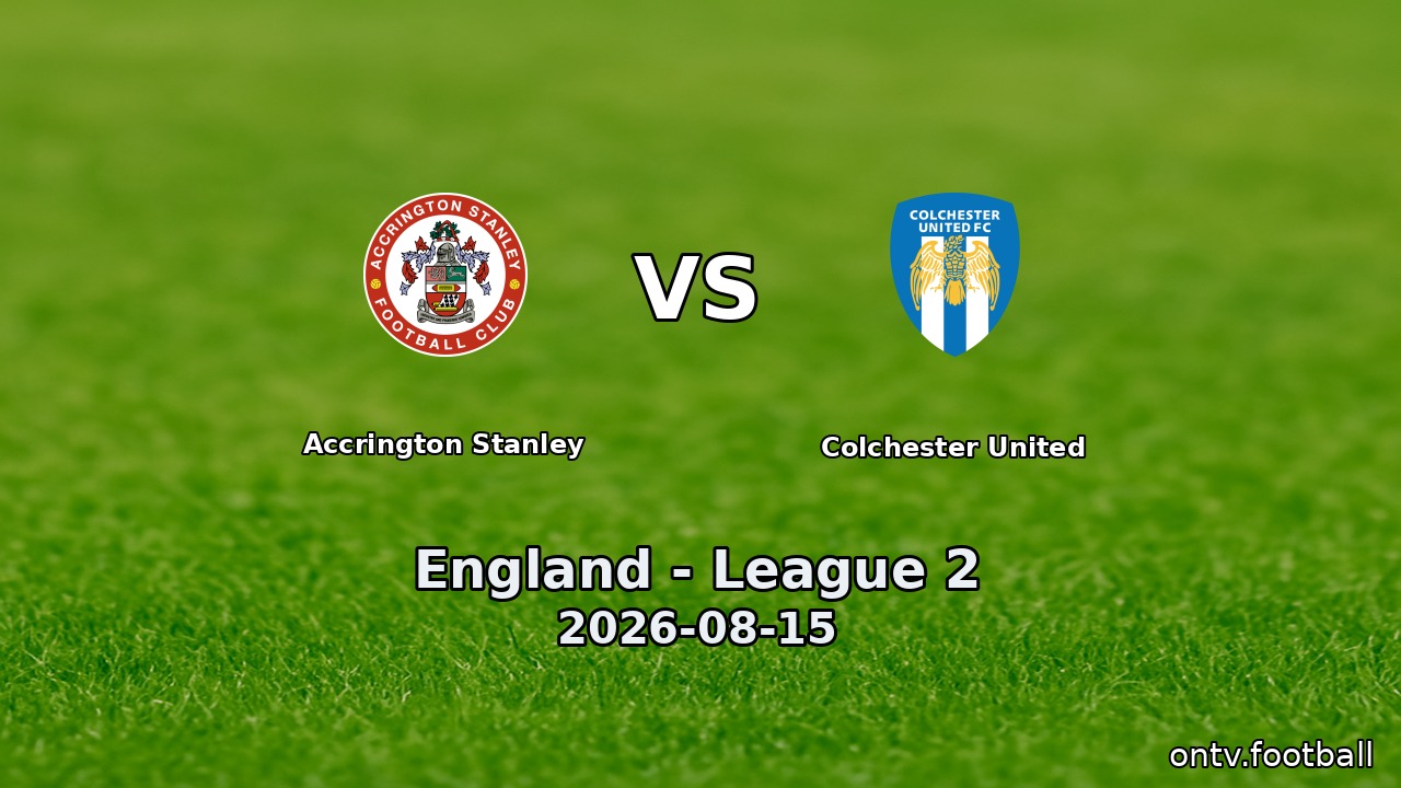 Accrington Stanley vs Colchester United
