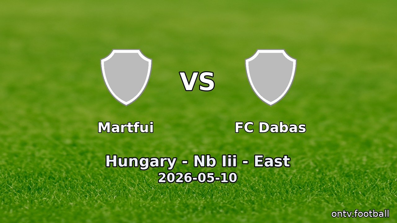 Martfui vs FC Dabas