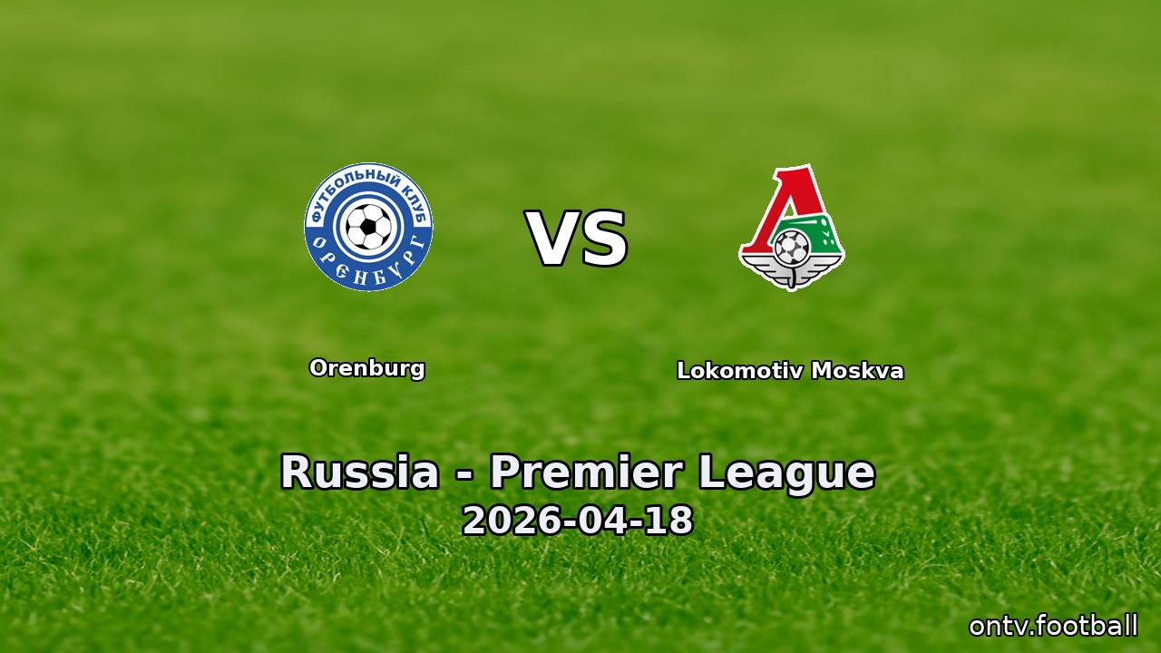 Orenburg vs Lokomotiv Moskva