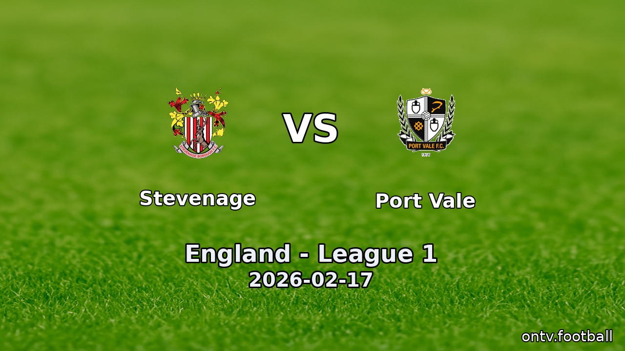 Stevenage vs Port Vale