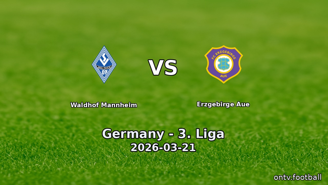 Waldhof Mannheim vs Erzgebirge Aue