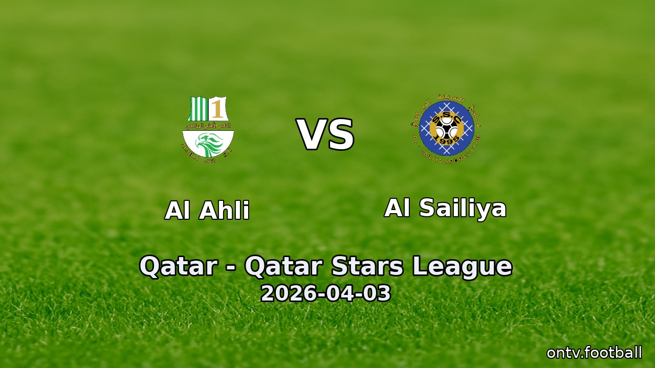 Al Ahli vs Al Sailiya