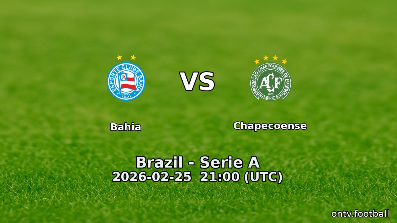 Bahia vs Chapecoense