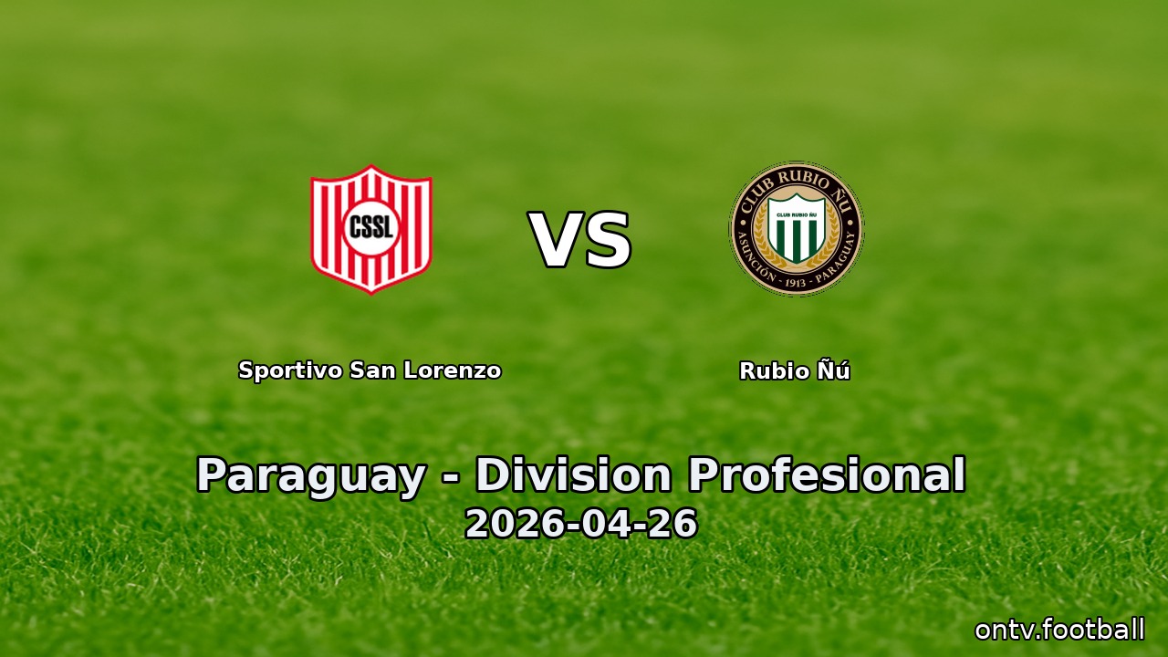 Sportivo San Lorenzo vs Rubio Ñú