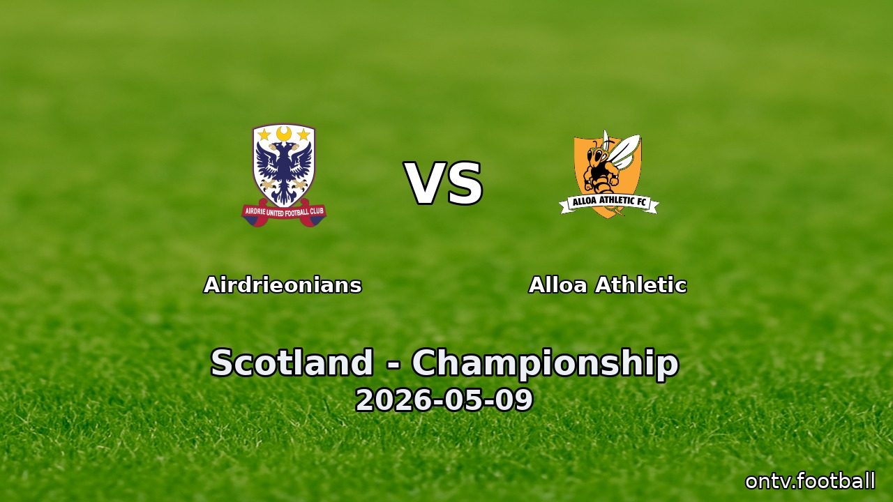 Airdrieonians vs Alloa Athletic