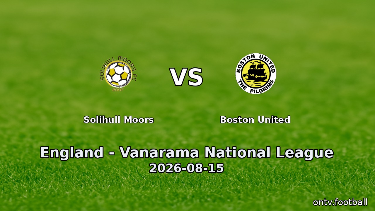 Solihull Moors vs Boston United