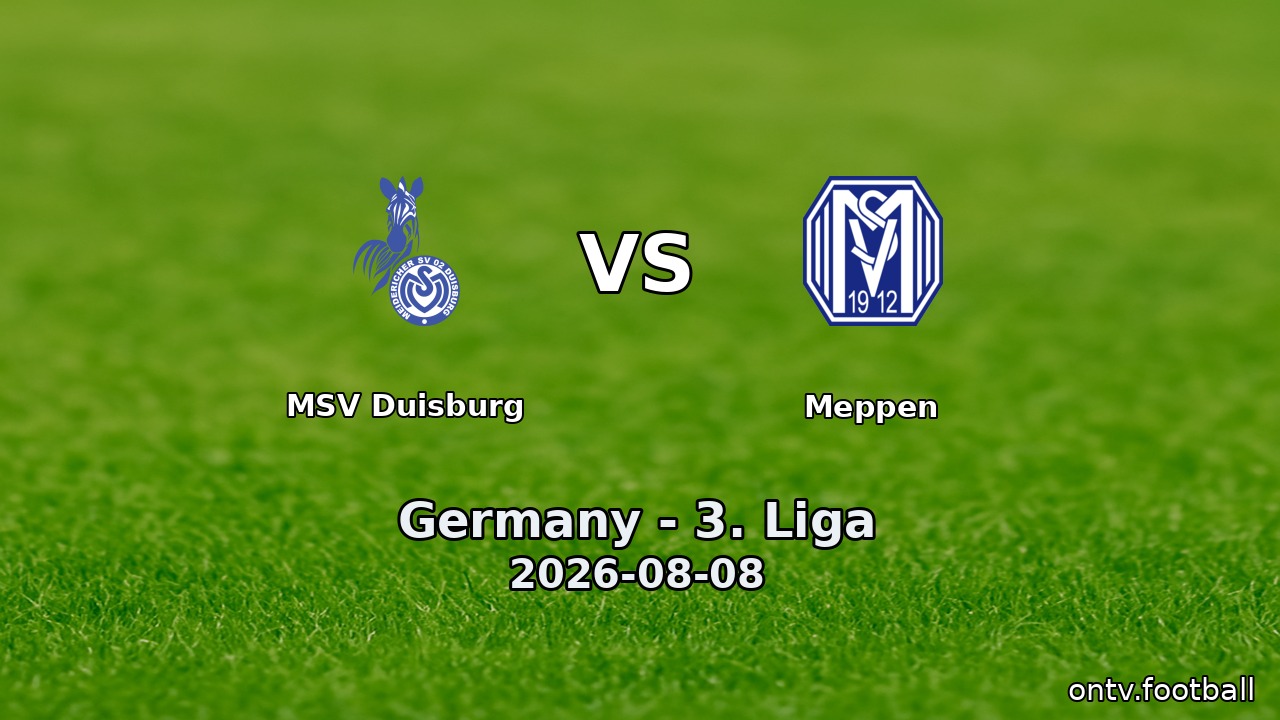 MSV Duisburg vs Meppen