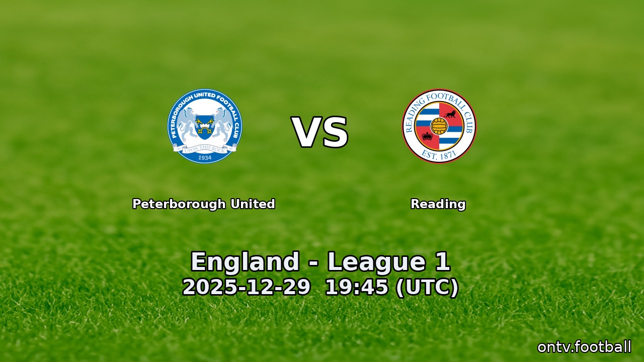 Peterborough United vs Reading