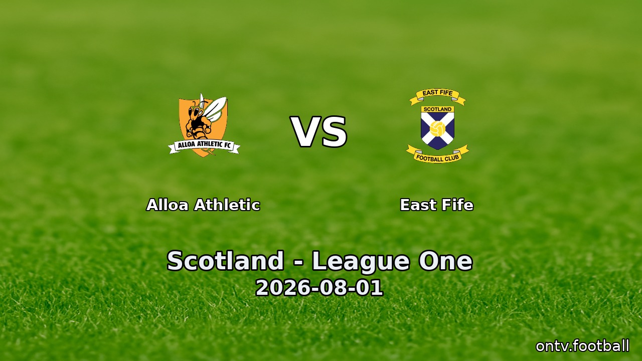 Alloa Athletic vs East Fife