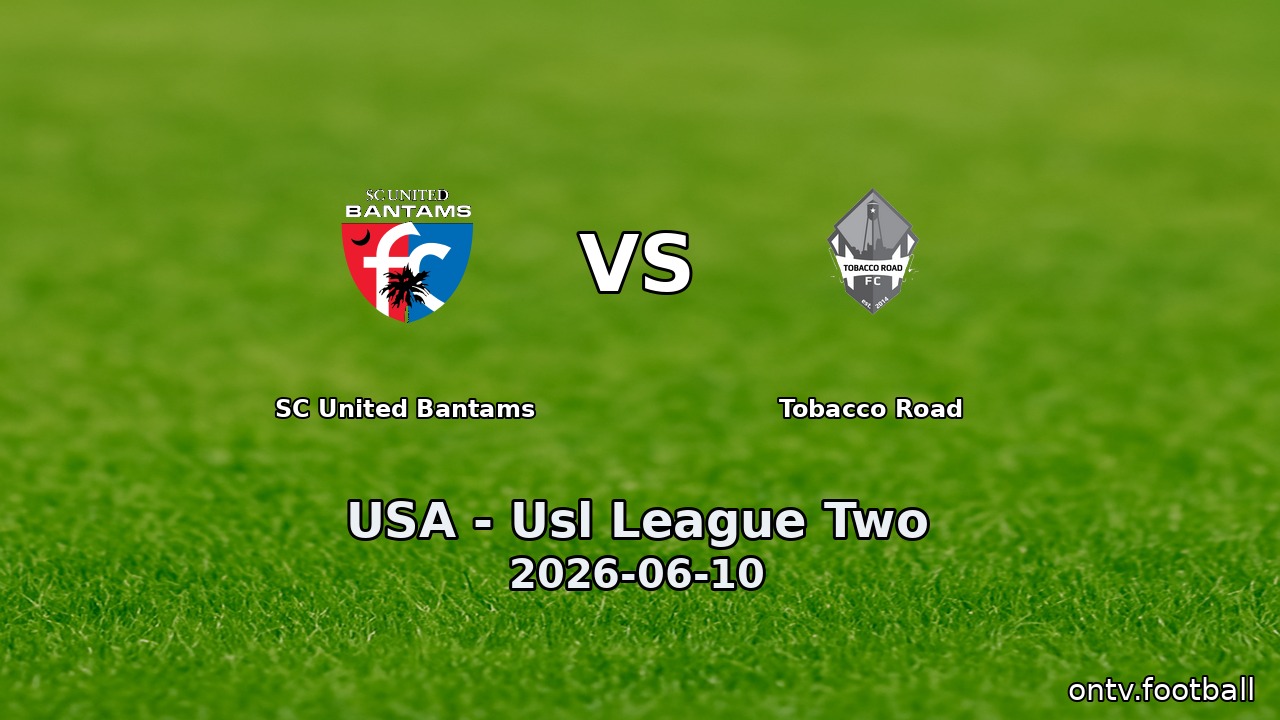 SC United Bantams vs Tobacco Road