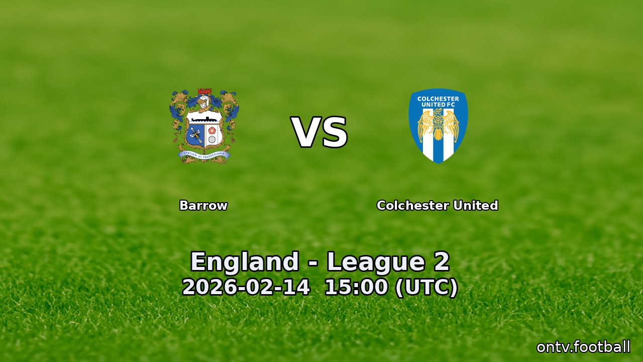 Barrow vs Colchester United