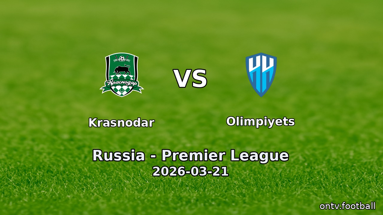Krasnodar vs Olimpiyets
