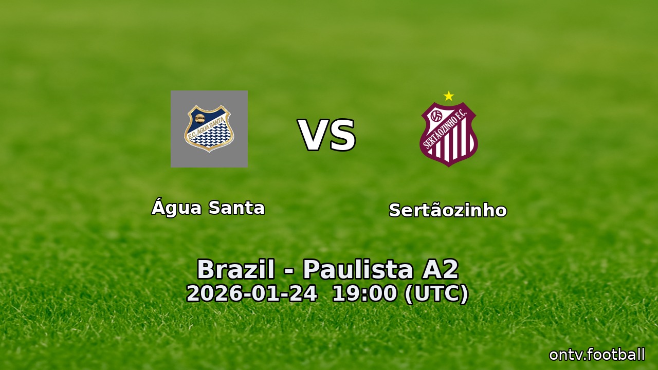 Água Santa vs Sertãozinho