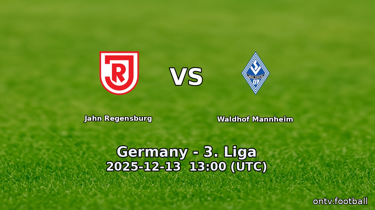 Jahn Regensburg vs Waldhof Mannheim